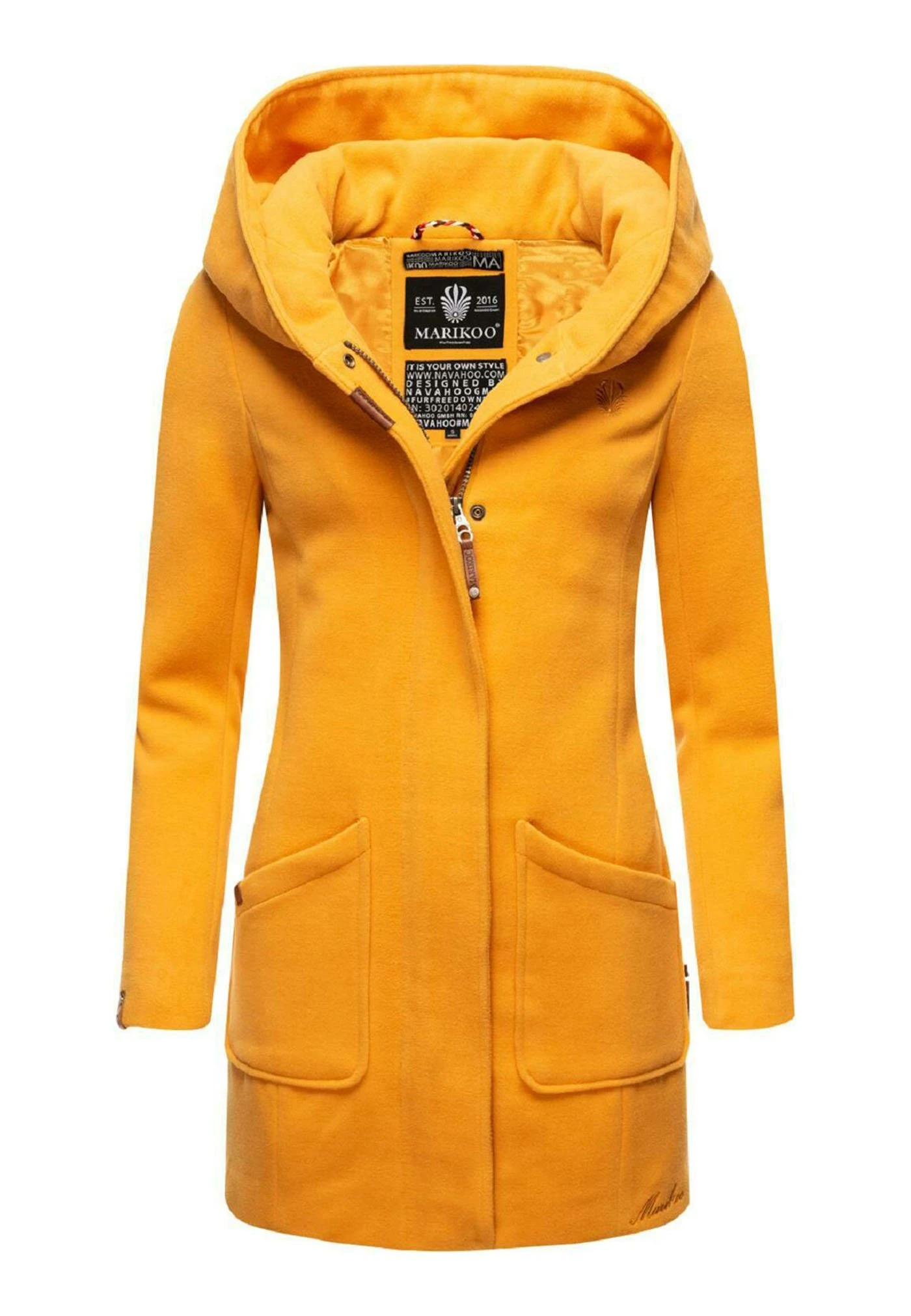 Marikoo Cappotto Corto - Dark Yellow 1 Marikoo Cappotto Corto - Dark Yellow