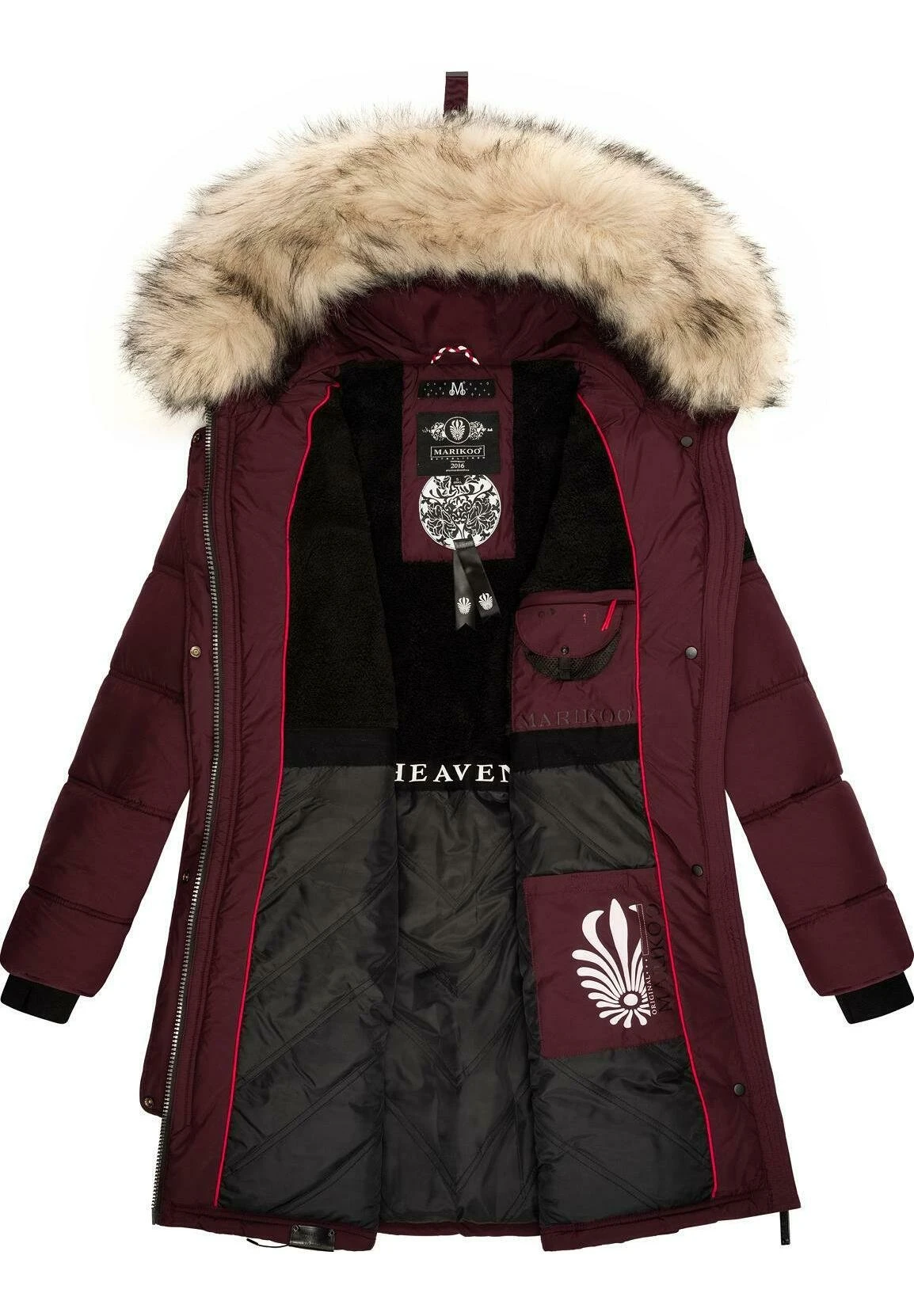 Marikoo Chaskaa - Cappotto Invernale - Dark Red Melange 6 Marikoo Chaskaa - Cappotto Invernale - Dark Red Melange - immagine 6