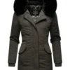 Marikoo KarmaaCappotto InvernaleAnthracite With Black Fur Donna Cappotti M5M21U00G-Q15