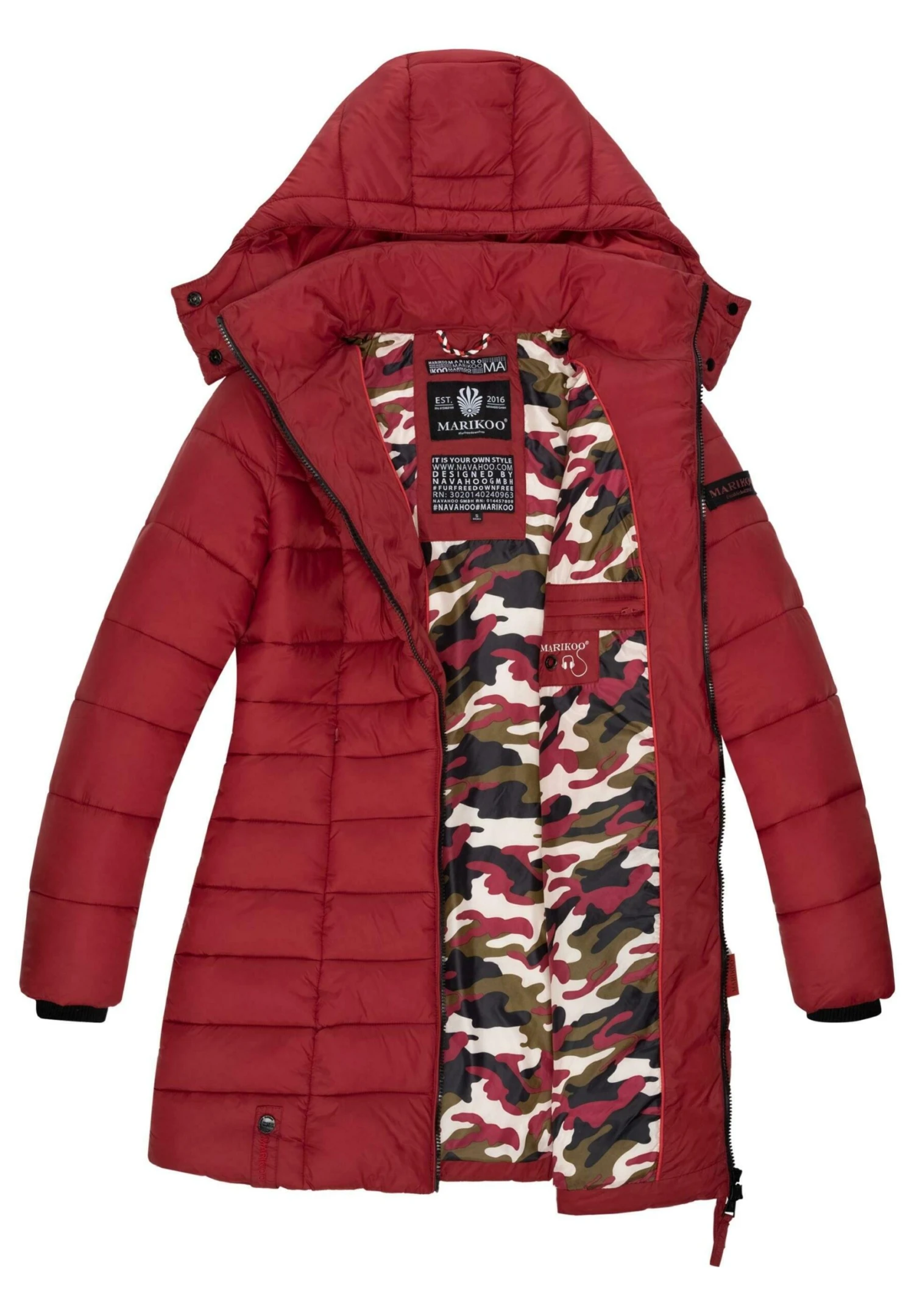 Marikoo AbendsternchenCappotto InvernaleBlood Red Donna Cappotti M5M21U00K-G15 8 Marikoo AbendsternchenCappotto InvernaleBlood Red Donna Cappotti M5M21U00K-G15 - immagine 8