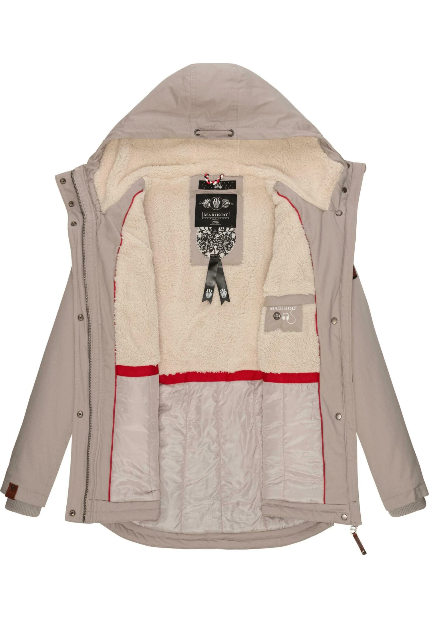 Marikoo BikooCappotto InvernaleLight Grey Melange Donna Cappotti M5M21U00J-C12 4 Marikoo BikooCappotto InvernaleLight Grey Melange Donna Cappotti M5M21U00J-C12 - immagine 4