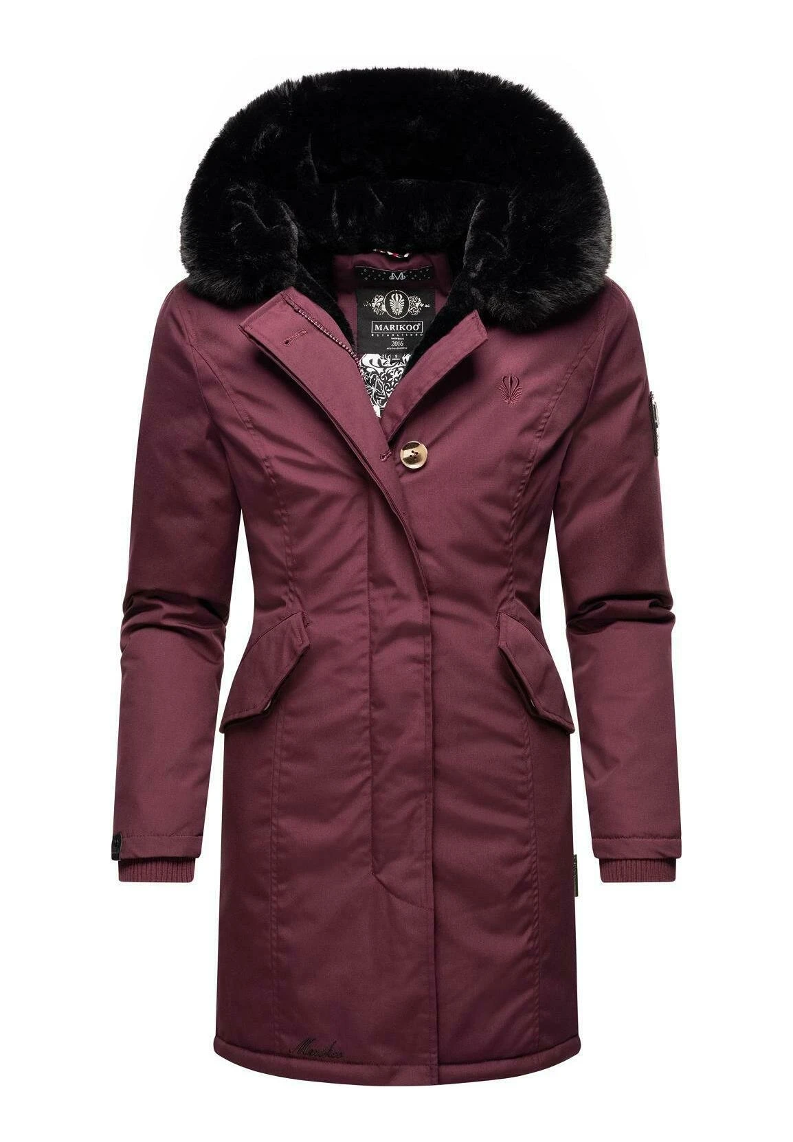 Marikoo Karambaa - Cappotto Invernale - Dark Red Melange 1 Marikoo Karambaa - Cappotto Invernale - Dark Red Melange