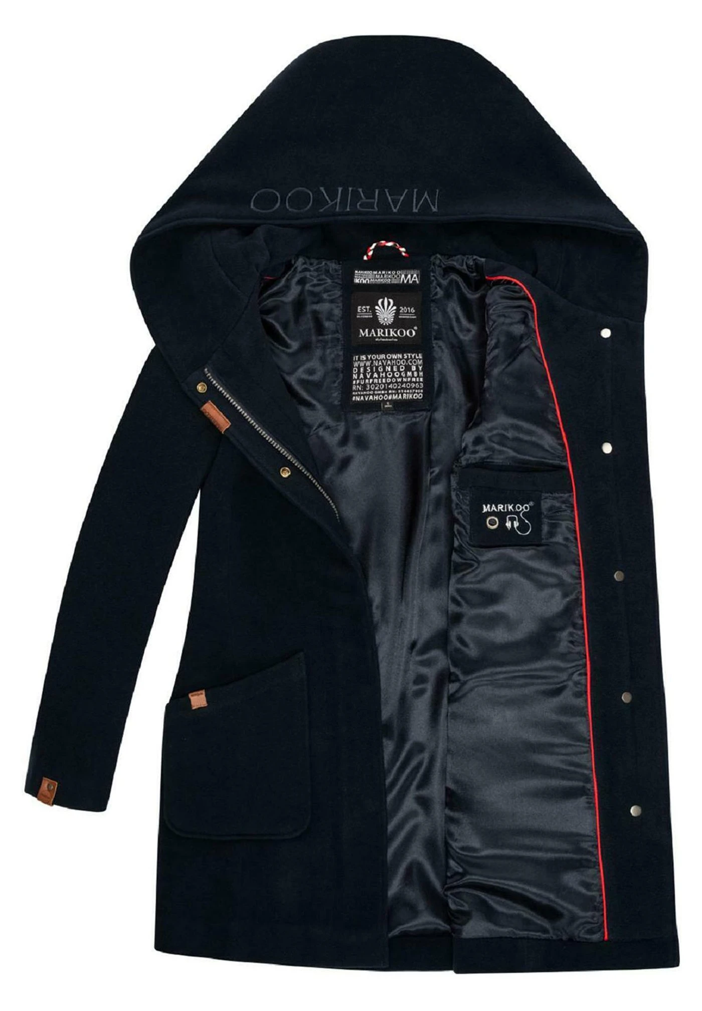 Marikoo Cappotto Corto - Dark Navy 8 Marikoo Cappotto Corto - Dark Navy - immagine 8