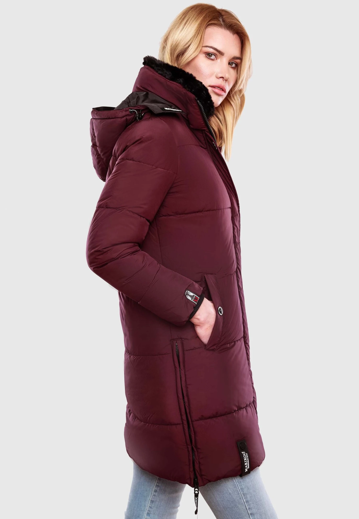 Marikoo StreliziaaCappotto InvernaleDark Red Melange Donna Cappotti M5M21U011-G12 4 Marikoo StreliziaaCappotto InvernaleDark Red Melange Donna Cappotti M5M21U011-G12 - immagine 4