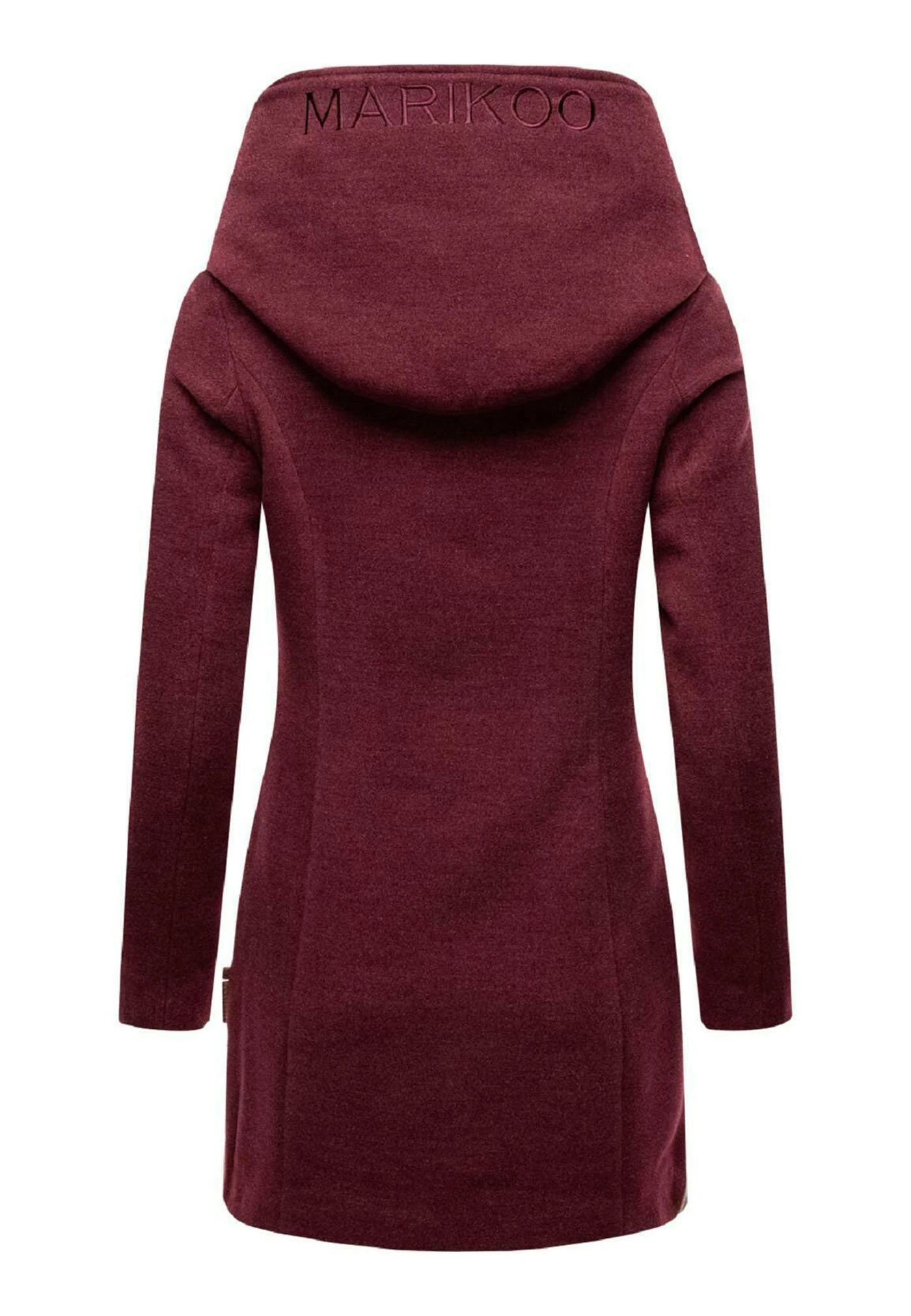 Marikoo Cappotto Corto - Bordeaux Meliert 3 Marikoo Cappotto Corto - Bordeaux Meliert - immagine 3
